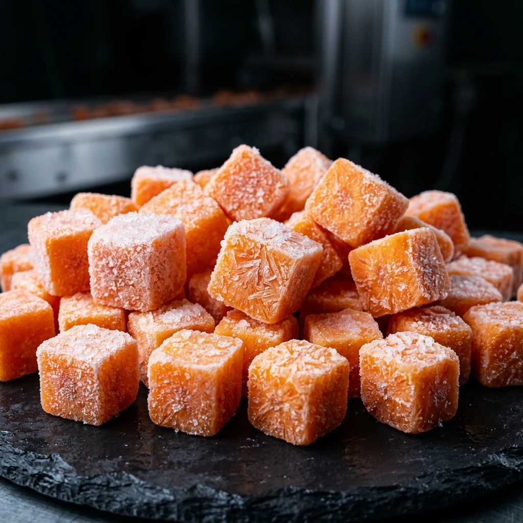 Cenoura em Cubos Congelada (IQF Frozen Diced Carrots)